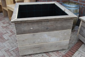 Plantenbak oud / gebruikt steigerhout 80x80x65