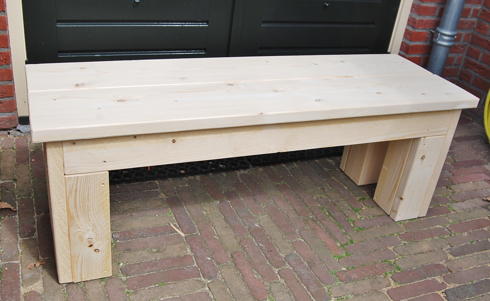 Tuinbankje steigerhout zonder leuning