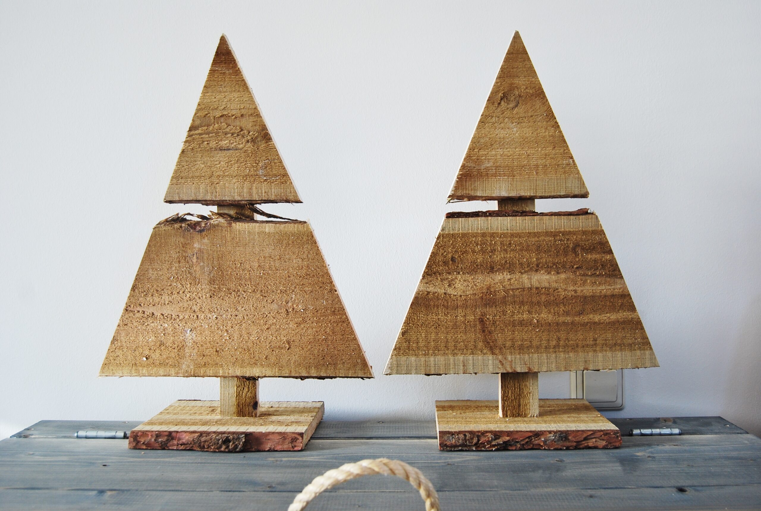Kerstboompje boomschors hout