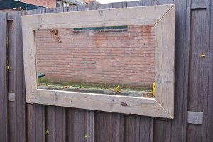 spiegel gebruikt en oud steigerhout