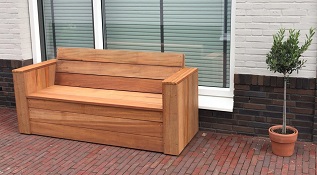 niove loungebank steigerhout