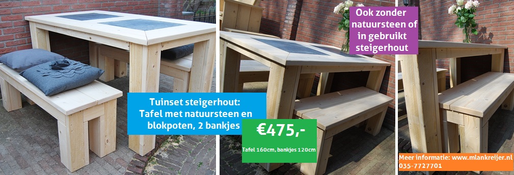 Tuinset nieuw steigerhout