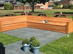 Hoekbank loungebank niove steigerhout