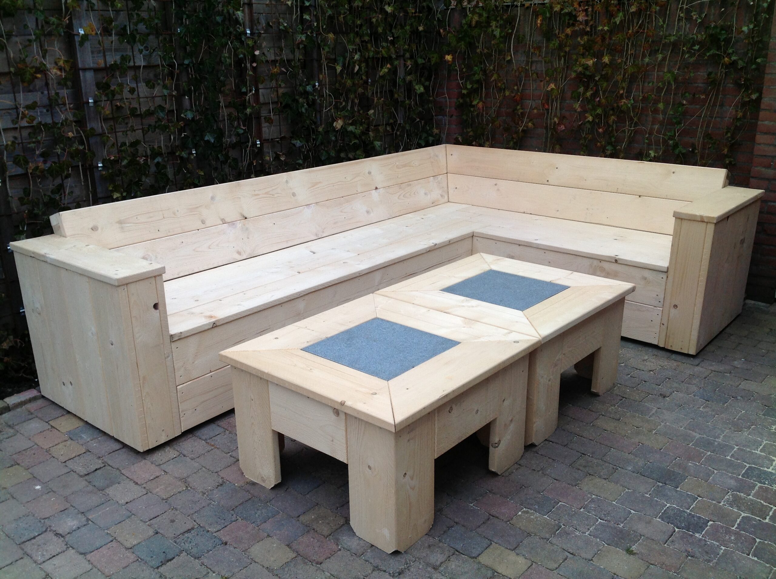 Loungebank hoekbank steigerhout