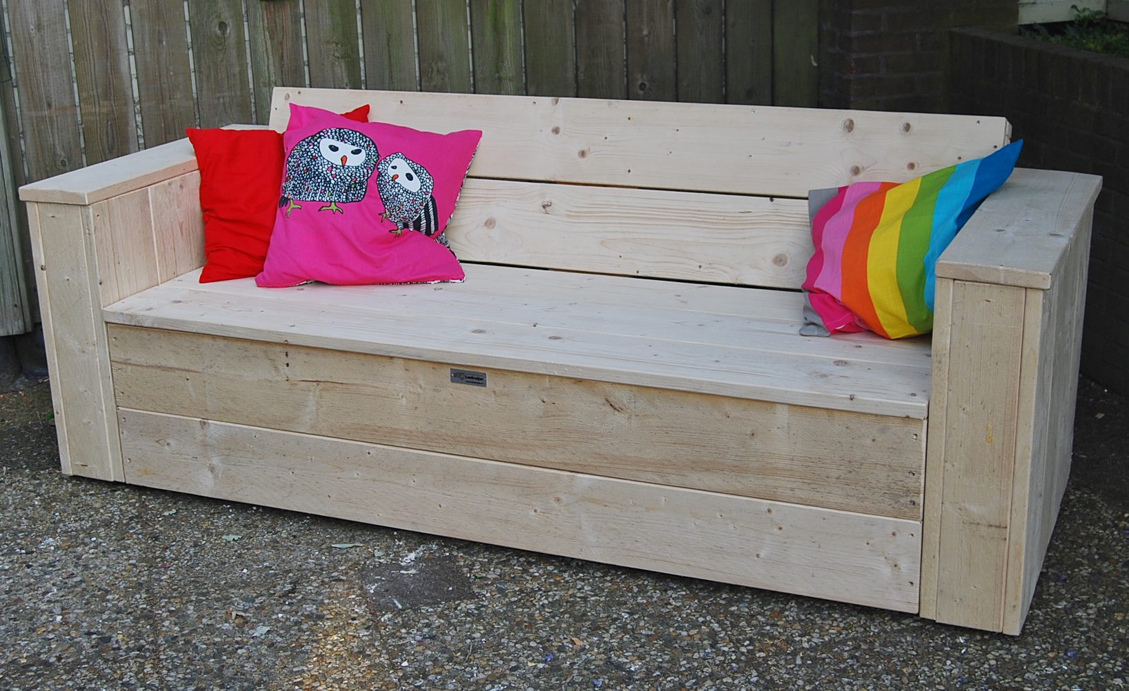 Loungebank steigerhout