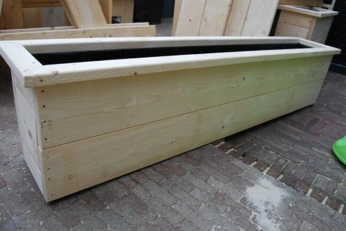 Plantenbak nieuw steigerhout 200x30x45