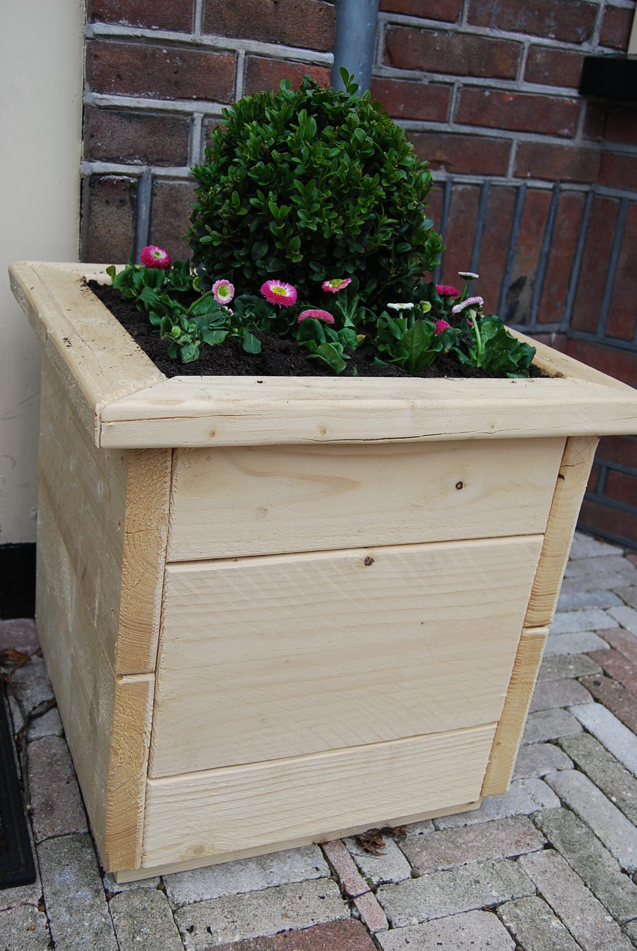 Plantenbak nieuw steigerhout 40x40x45
