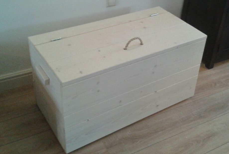 speelgoedkist dekenkist steigerhout white wash