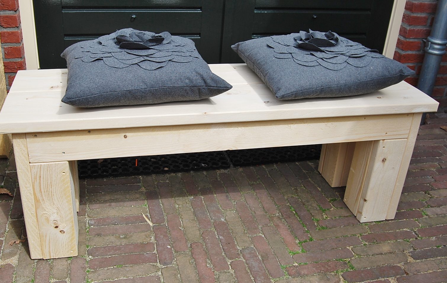 Tuinbankje steigerhout zonder leuning