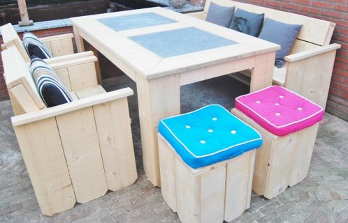 Tuinset nieuw steigerhout
