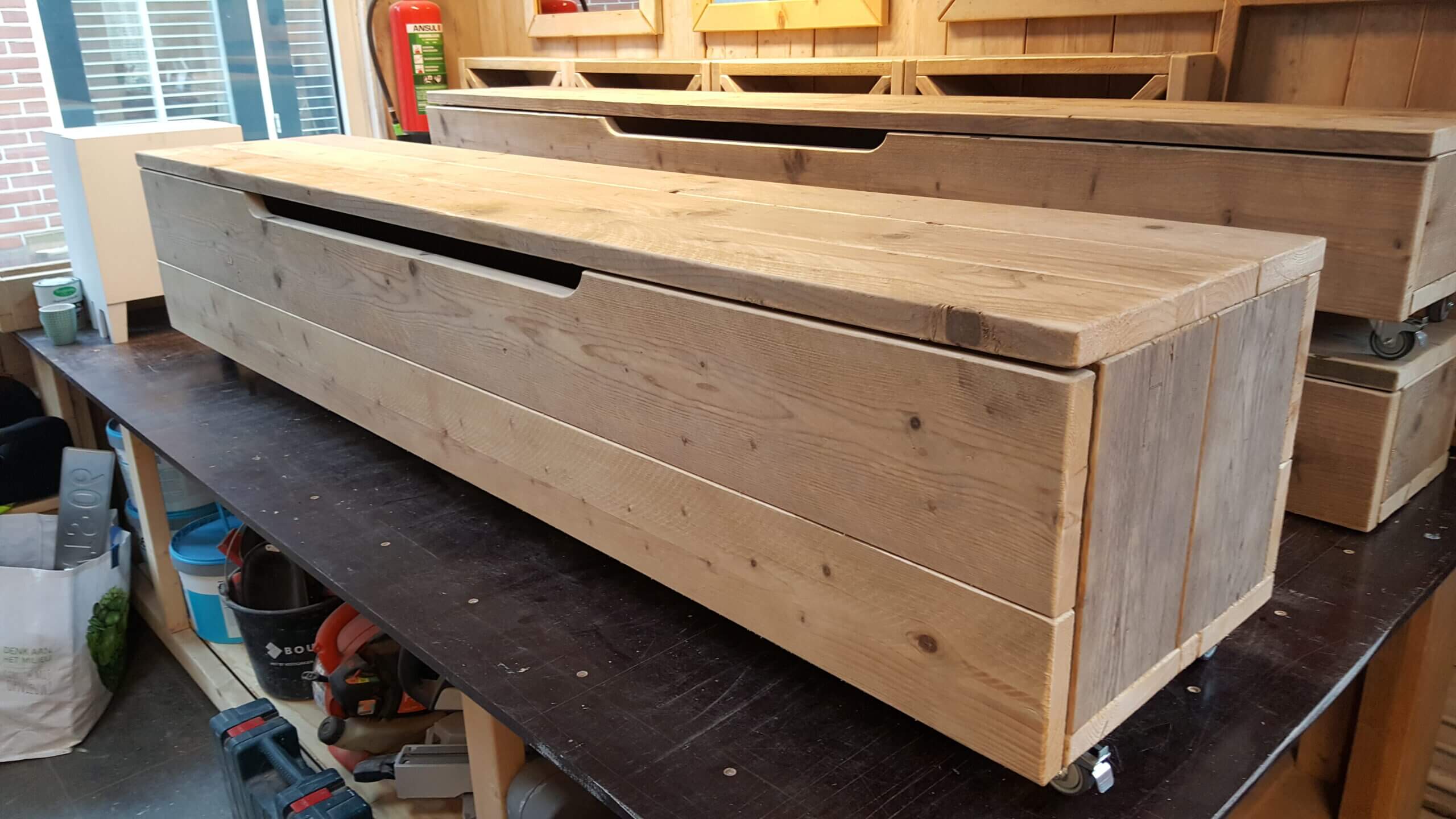 TV meubel gebruikt steigerhout