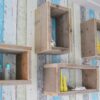 Wandkastjes boven commode oud steigerhout
