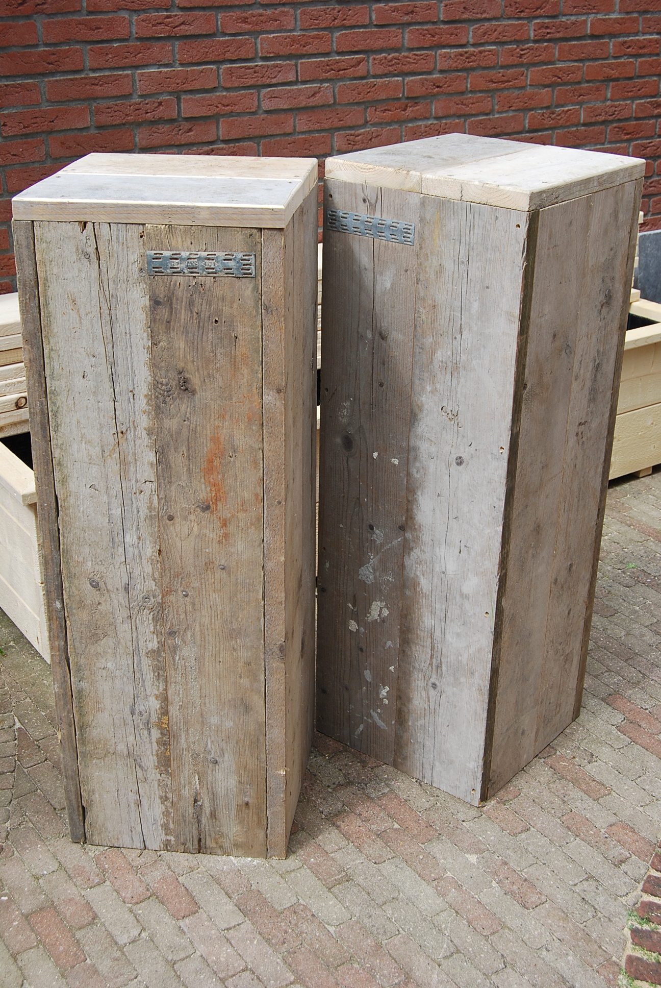 Zuil, pilaar, sokkel steigerhout